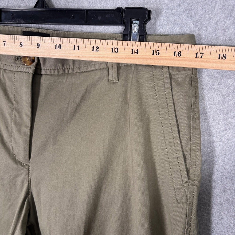 Talbots Pants 8 Khaki Green Relaxed Chino Stretch Trousers Cotton Loose Academia - Picture 4 of 11